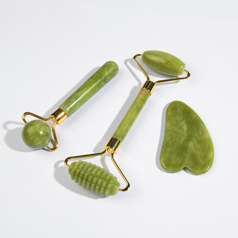 Natural Jade Roller and Gua Sha Set